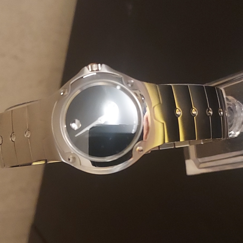 BRAND NEW WOMEN'S MOVADO SPORTS EDITION SILVER BLACK WATCH
